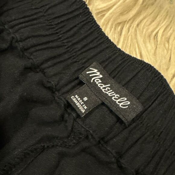 Madewell wideleg linen blend pull on pants size 8 - Picture 3 of 5